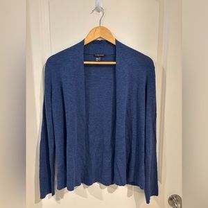 Eileen Fisher Petite Wool Cardigan Color Dark Blue Size Petite M